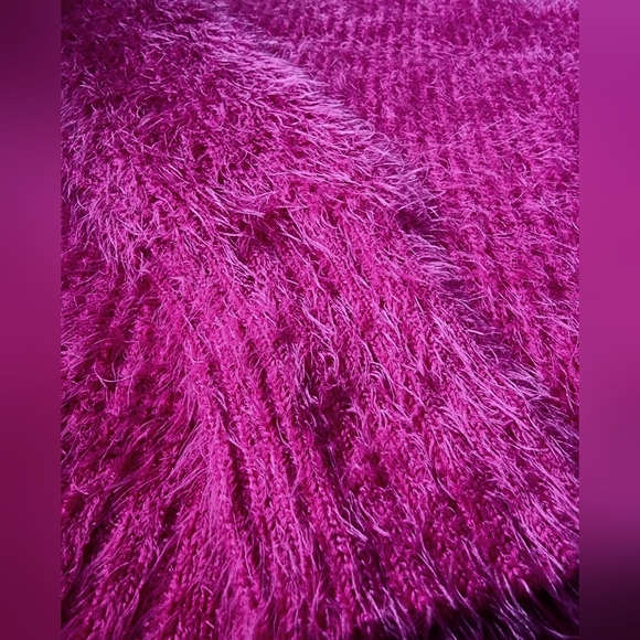 My Style Super Soft & Cozy Fuzzy Pink Cowl Neck Sweater for Women Sz XL - Picture 4 of 8